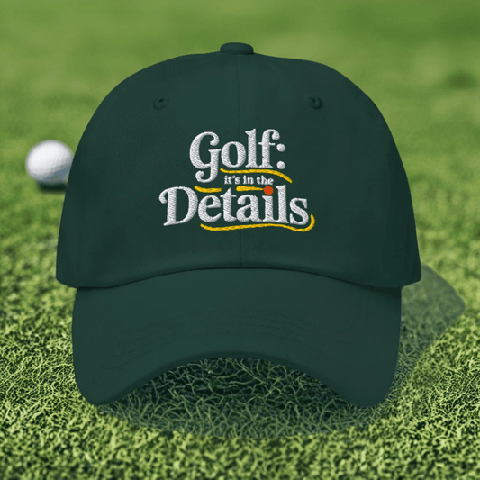 Golf It's In The Details Quirky Engaging Embroidered Golf Cap - Funny Golf Tee by Swing Epic
