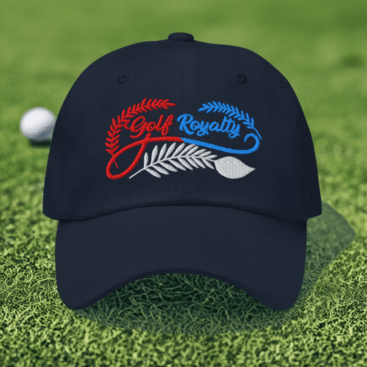 Golf Royalty Fun Design Embroidered Golf Cap - Funny Golf Tee by Swing Epic