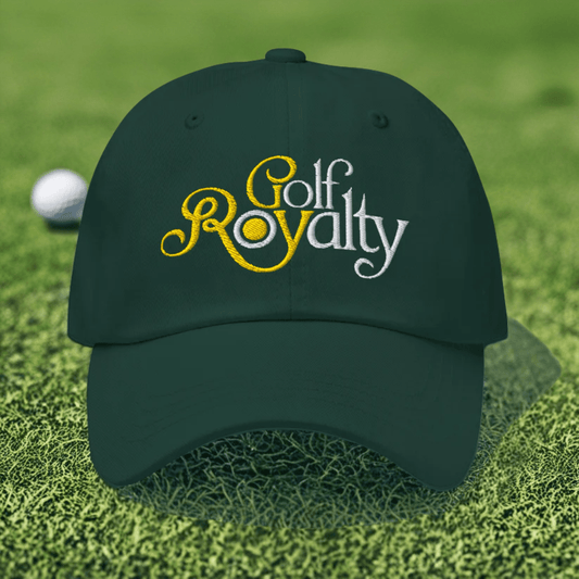 Golf Royalty Quirky Fun Embroidered Golf Cap - Funny Golf Tee by Swing Epic