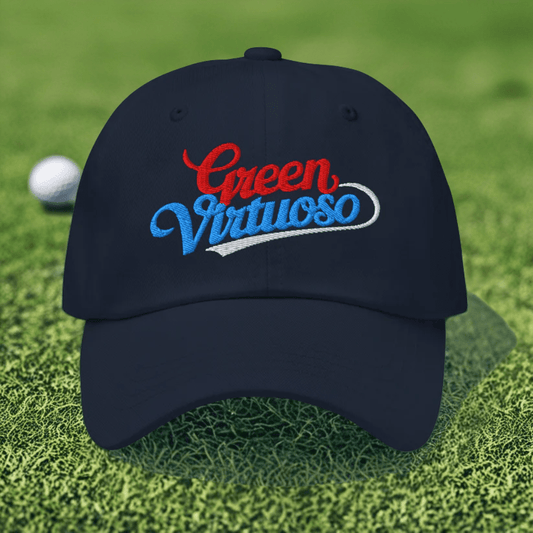 Green Virtuoso Embroidered Golf Cap - Funny Golf Tee by Swing Epic