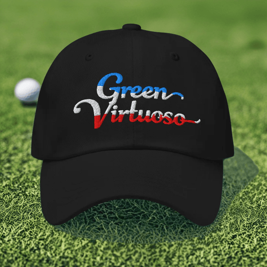 Green Virtuoso Engaging Fun Spirit Embroidered Golf Cap - Funny Golf Tee by Swing Epic