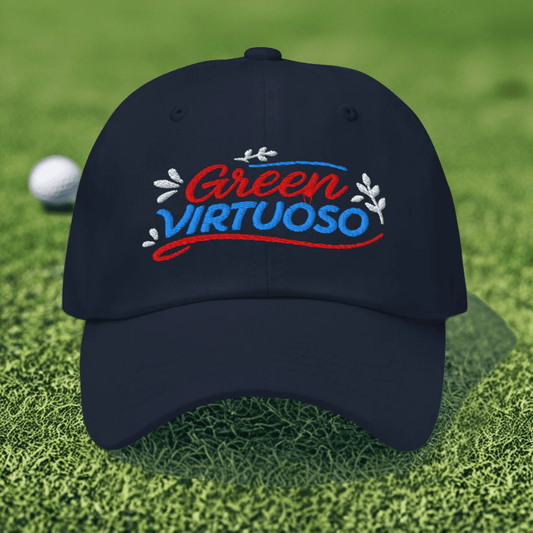 Green Virtuoso Masterpiece Design Embroidered Golf Cap - Funny Golf Tee by Swing Epic