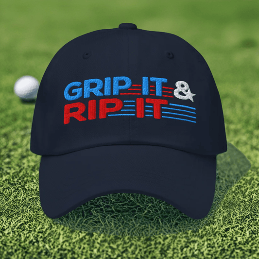 Grip It & Rip It Star Fun Embroidered Golf Cap - Funny Golf Tee by Swing Epic