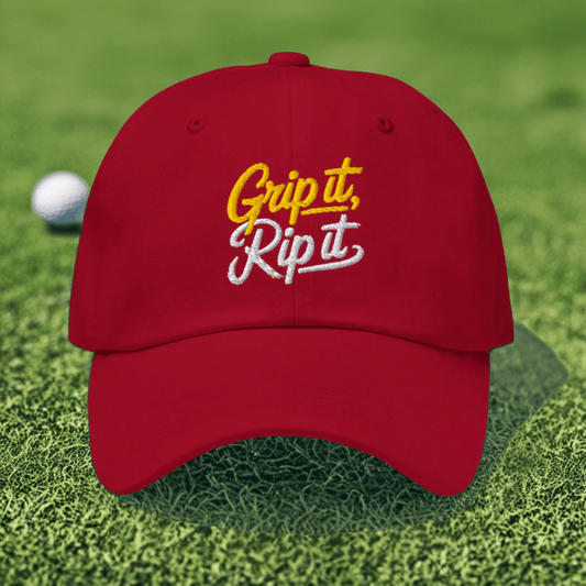 Grip it Rip it Quirky Fun Embroidered Golf Cap - Funny Golf Tee by Swing Epic