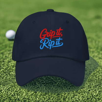 Grip it Rip it Quirky Fun Embroidered Golf Cap - Funny Golf Tee by Swing Epic