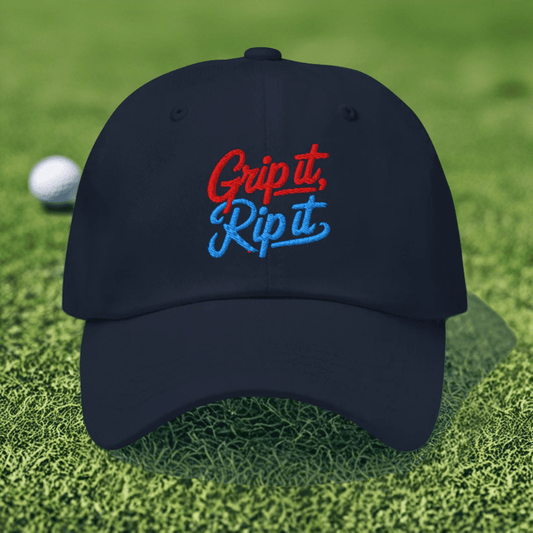 Grip it Rip it Quirky Fun Embroidered Golf Cap - Funny Golf Tee by Swing Epic
