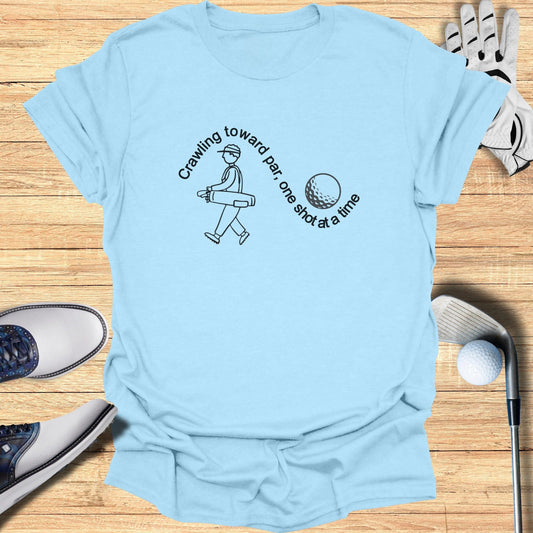 Crawling Toward Par T-Shirt - Funny Golf Tee by Swing Epic