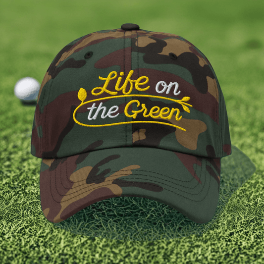 Life on the Green Embroidered Golf Cap - Funny Golf Tee by Swing Epic