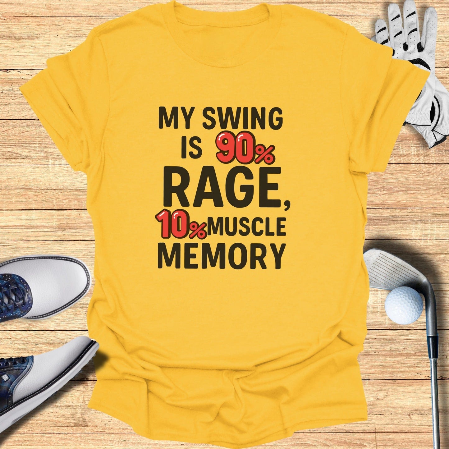 90% Rage Swing T-Shirt - Funny Golf Tee by Swing Epic