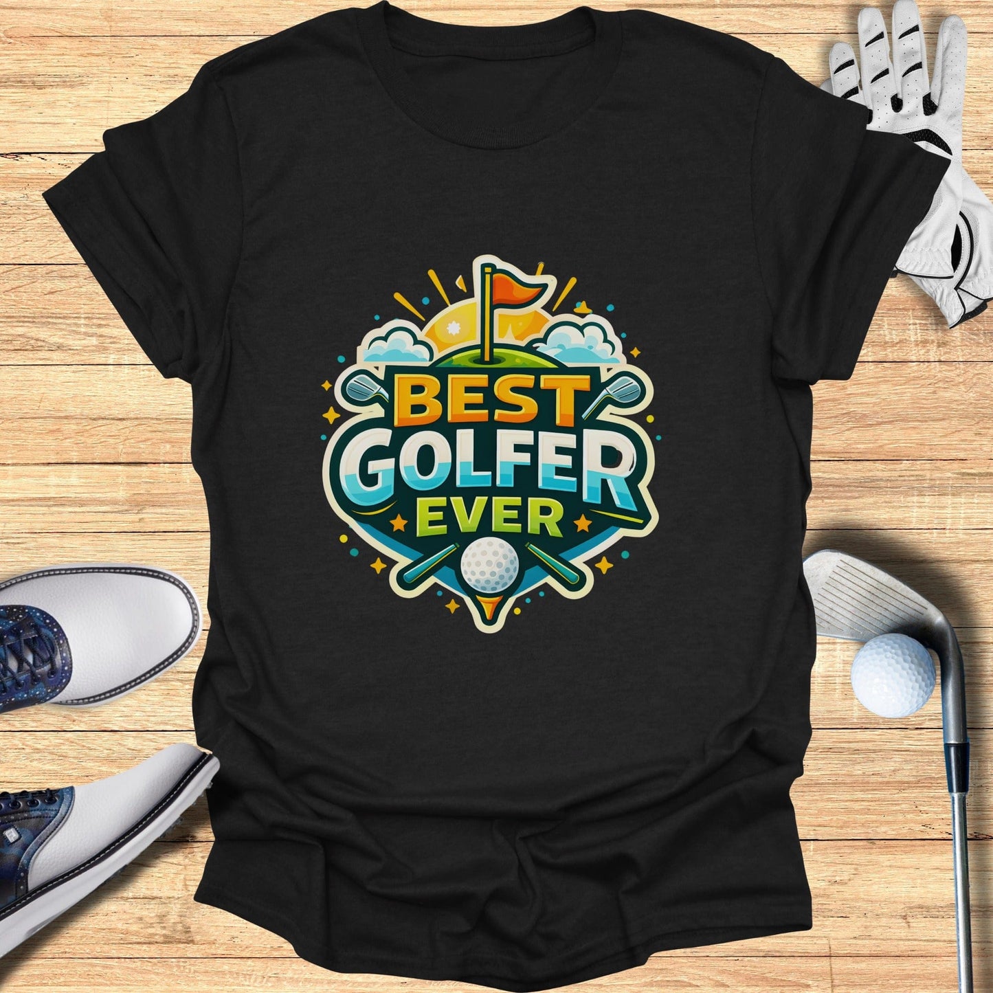 Best Golfer Ever Graphic Tee Shirt for Par Sporting Fans