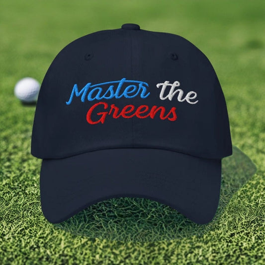 Master the Greens Embroidered Golf Cap - Funny Golf Tee by Swing Epic