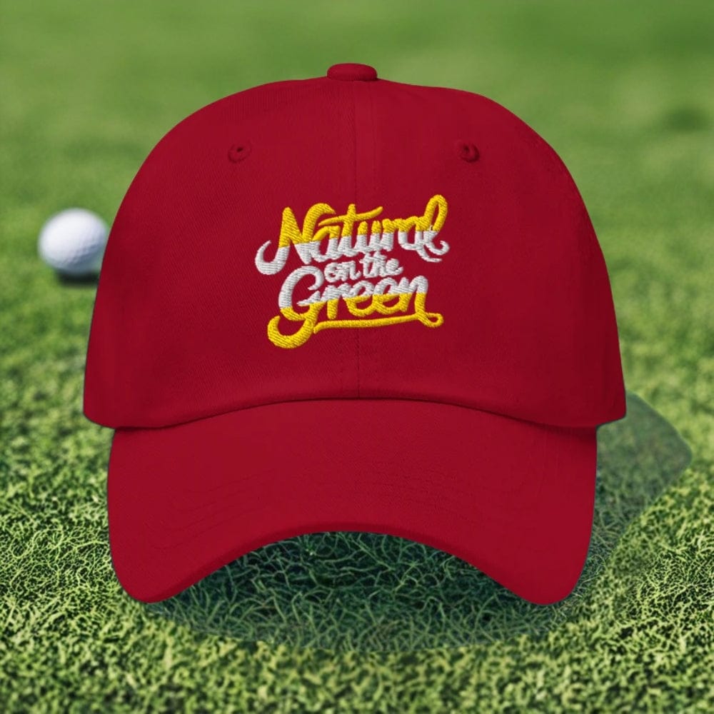 Natural on the Green Fun Embroidered Golf Cap - Funny Golf Tee by Swing Epic