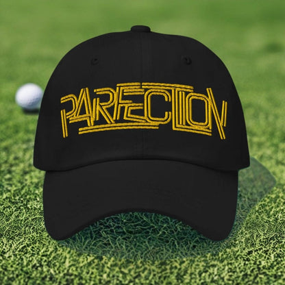Parfection Script Embroidered Golf Cap - Funny Golf Tee by Swing Epic