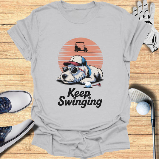 Keep Swinging Labrador T-Shirt - Funny Golf Tee by Swing Epic