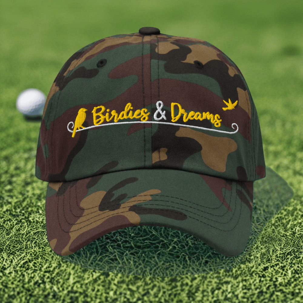 Birdies & Dreams Embroidered Golf Cap - Funny Golf Tee by Swing Epic