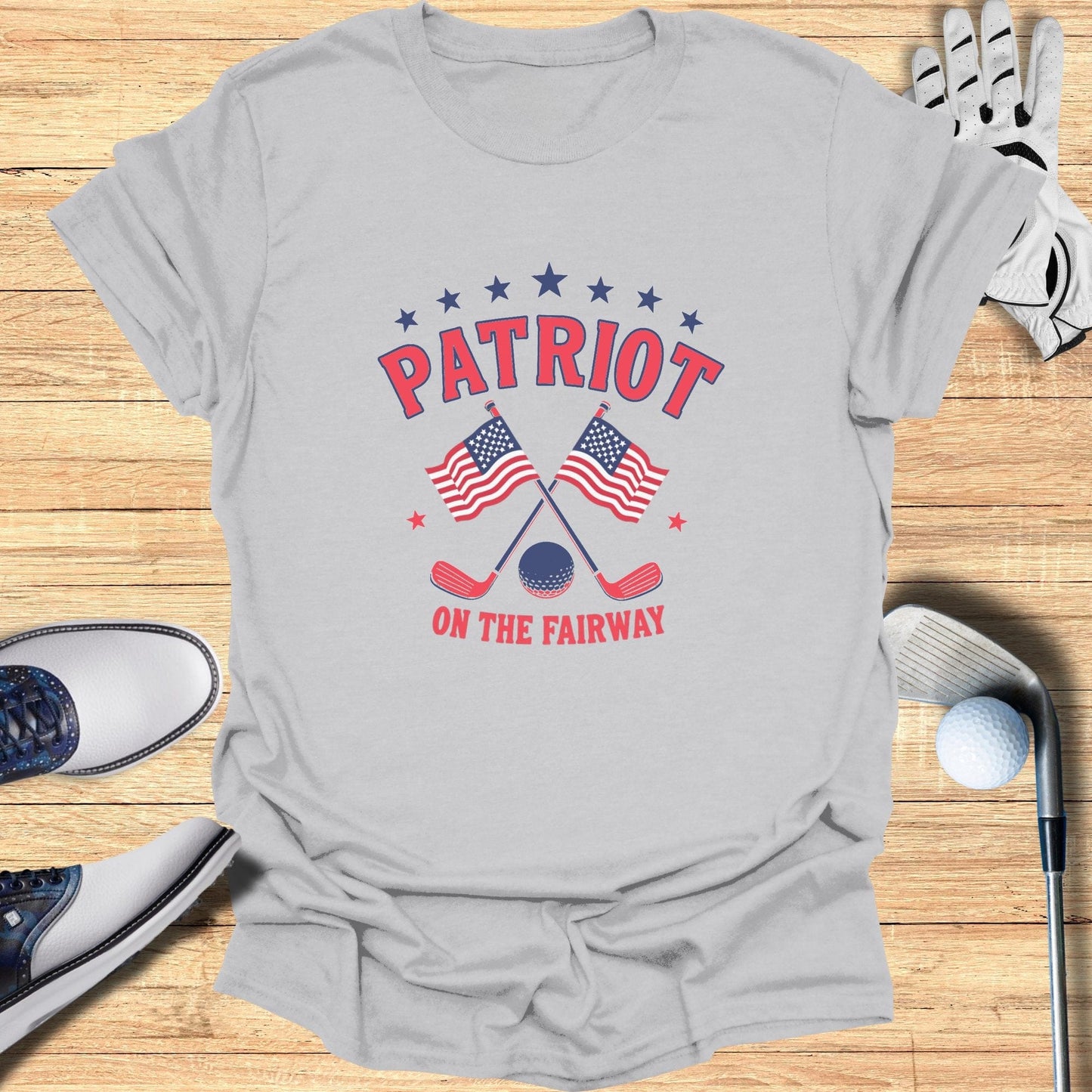 Patriot On The Fairway T-Shirt - Funny Golf Tee by Swing Epic