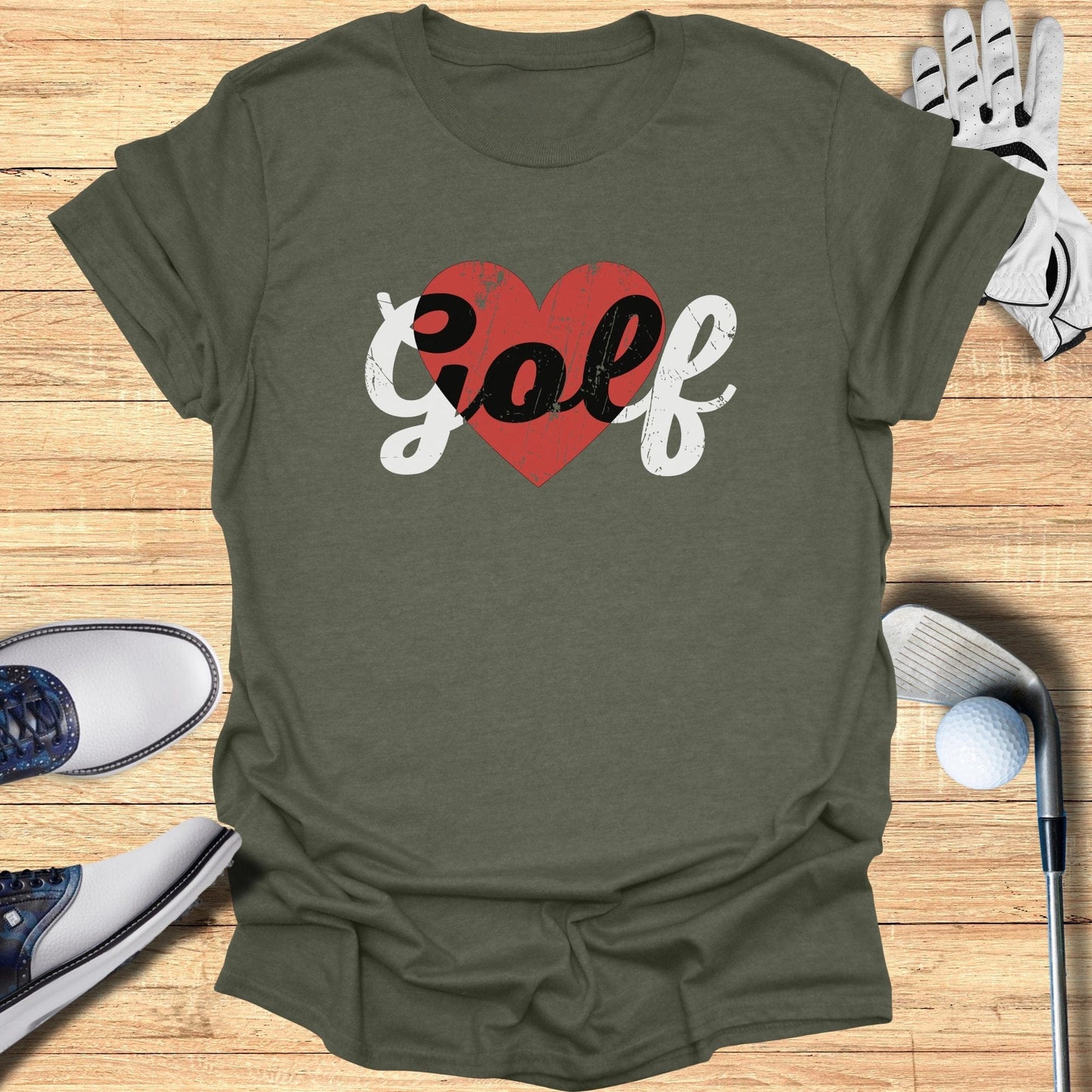 Golf Heart T-Shirt - Funny Golf Tee by Swing Epic