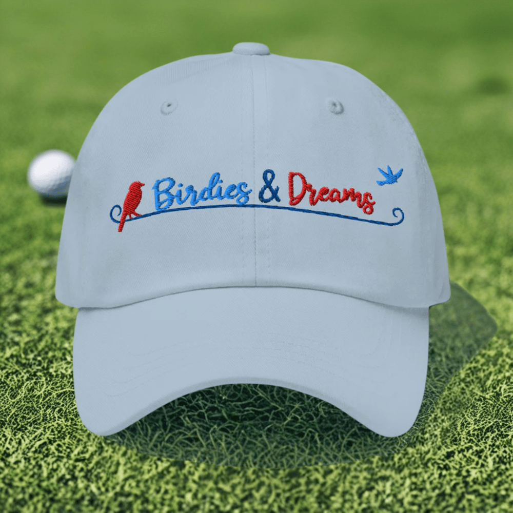 Birdies & Dreams Embroidered Golf Cap - Funny Golf Tee by Swing Epic