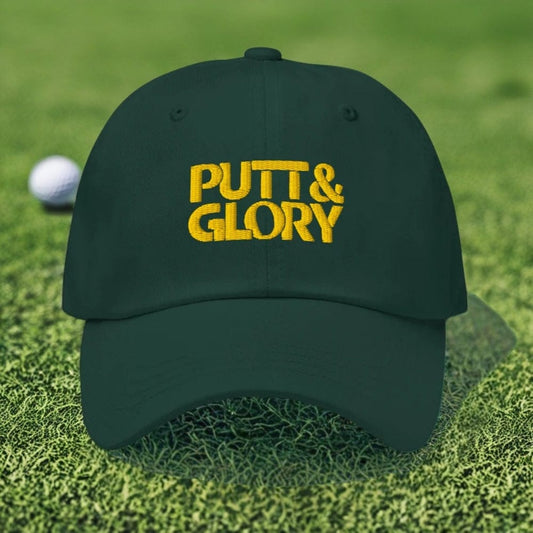 Putt and Glory Embroidered Golf Cap - Funny Golf Tee by Swing Epic