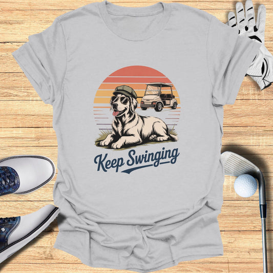 Keep Swinging Labrador T-Shirt - Funny Golf Tee by Swing Epic