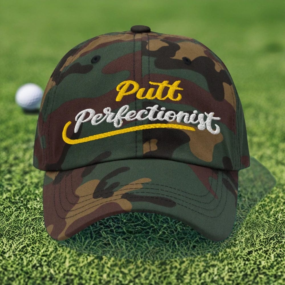 Putt Perfectionist Fun Embroidered Golf Cap - Funny Golf Tee by Swing Epic