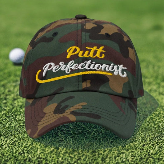 Putt Perfectionist Fun Embroidered Golf Cap - Funny Golf Tee by Swing Epic