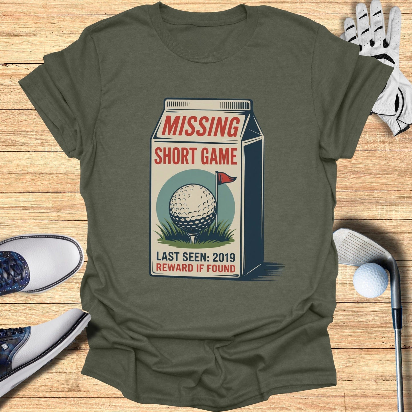 Missing Short Game T-Shirt - Funny Golf Tee by Swing Epic
