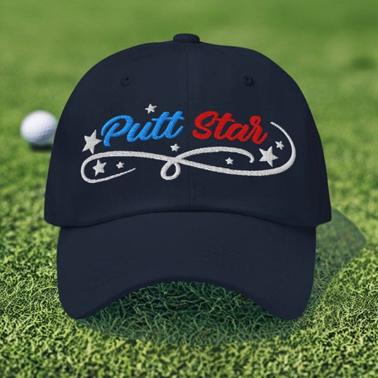 Putt Star Embroidered Golf Cap - Funny Golf Tee by Swing Epic
