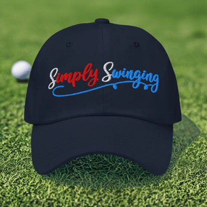 Simply Swinging Quirky Fun Embroidered Golf Cap - Funny Golf Tee by Swing Epic