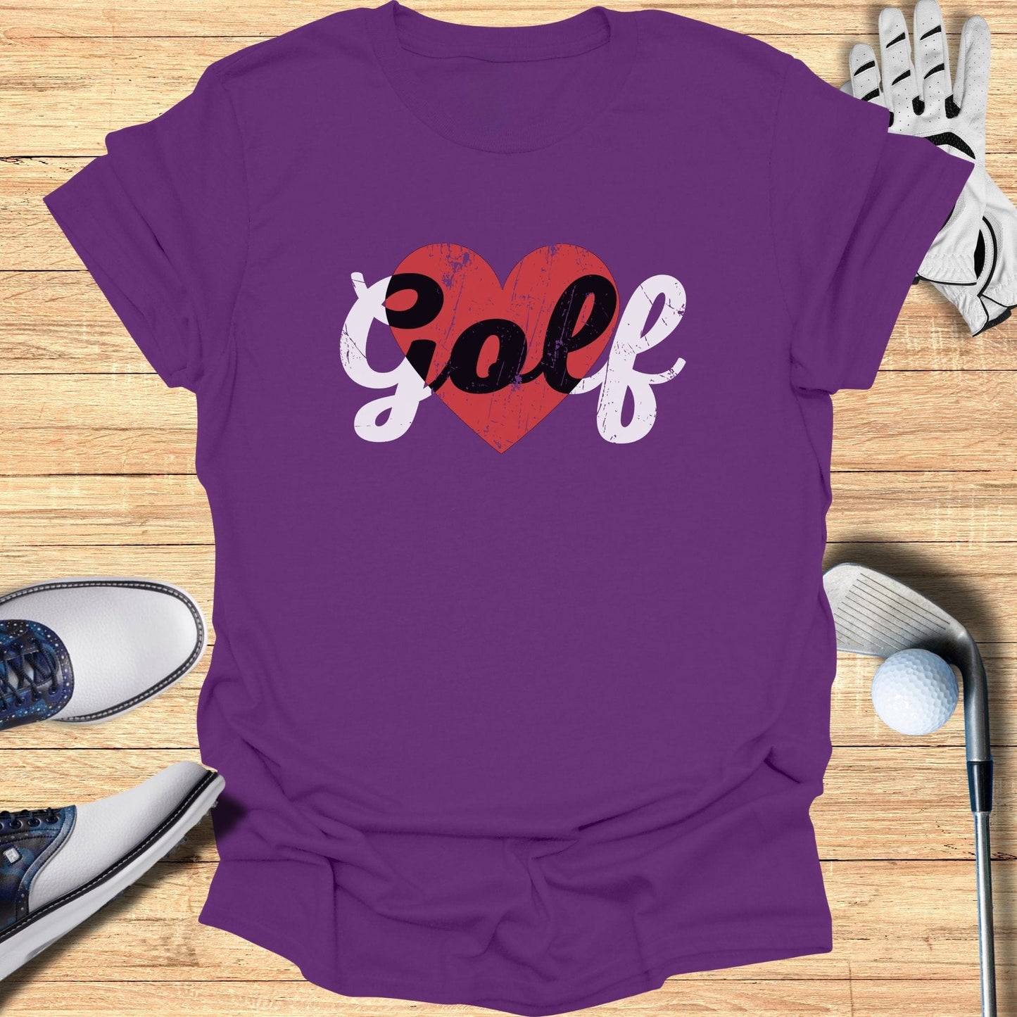 Golf Heart T-Shirt - Funny Golf Tee by Swing Epic