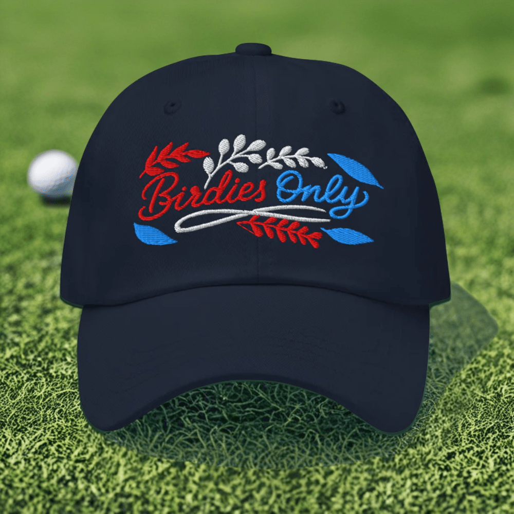 Birdies Only Fun Spirit Design Embroidered Golf Cap - Funny Golf Tee by Swing Epic