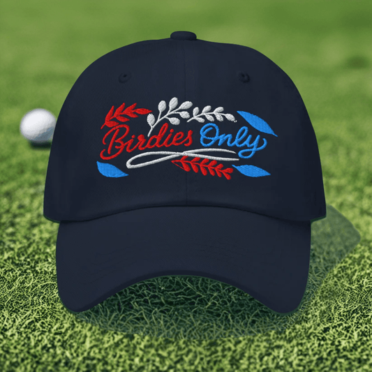 Birdies Only Fun Spirit Design Embroidered Golf Cap - Funny Golf Tee by Swing Epic