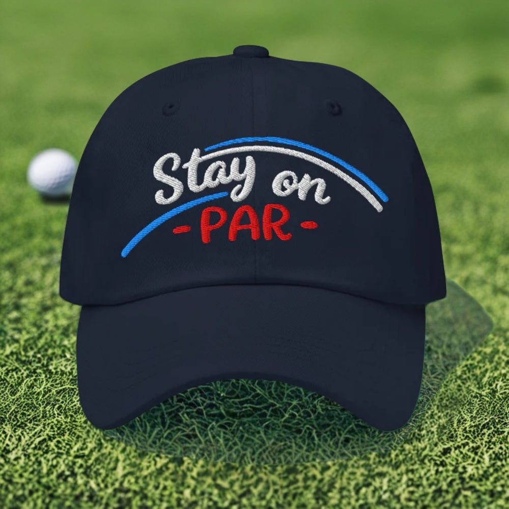 Stay on Par Embroidered Golf Cap - Funny Golf Tee by Swing Epic