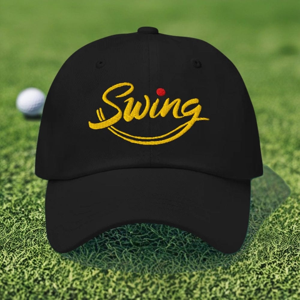 Swing into Action Statement Embroidered Golf Cap - Funny Golf Tee by Swing Epic