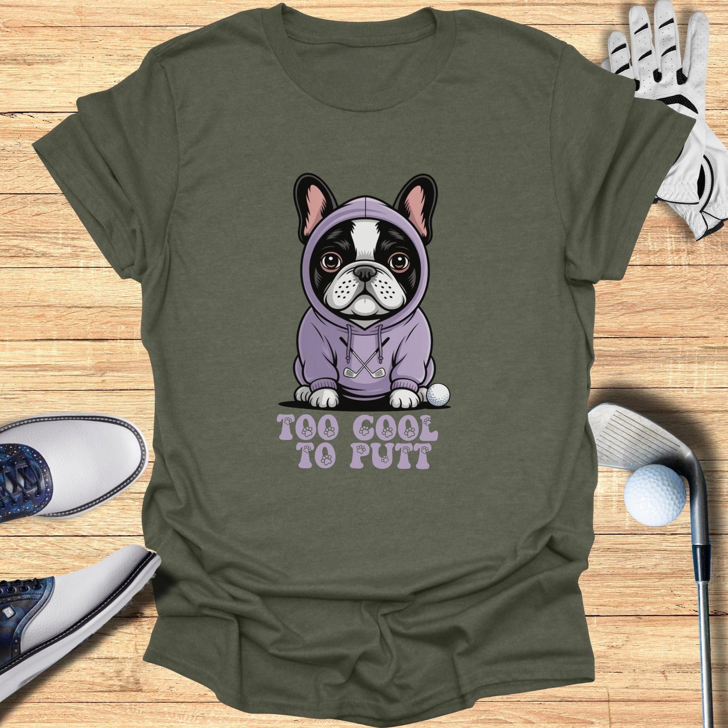 Too Cool To Putt T-Shirt - Funny Golf Tee by Swing Epic