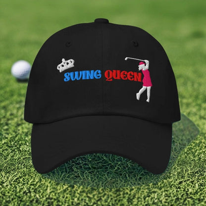 Swing Queen Embroidered Golf Cap - Funny Golf Tee by Swing Epic