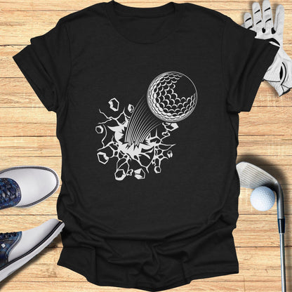 Golf Themed Tee Shirt With Unique Graphic Design