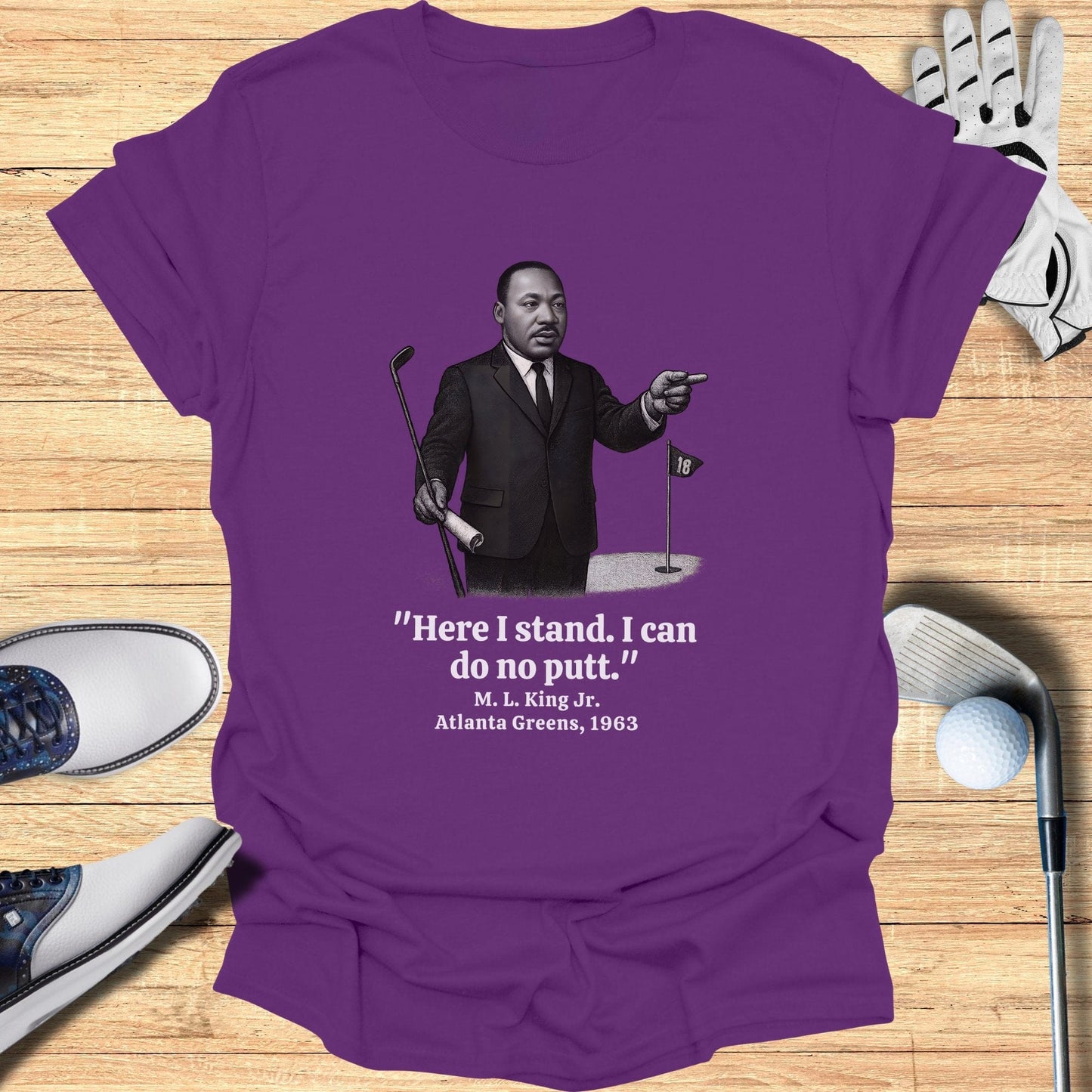 Here I Stand T-Shirt - Funny Golf Tee by Swing Epic