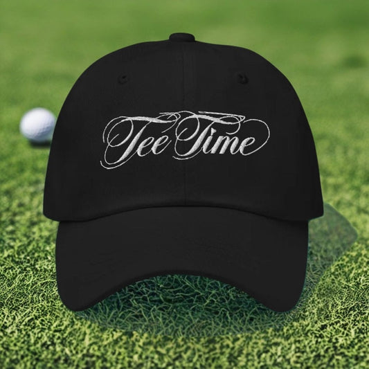 Tee Time Engaging Fun Embroidered Golf Cap - Funny Golf Tee by Swing Epic