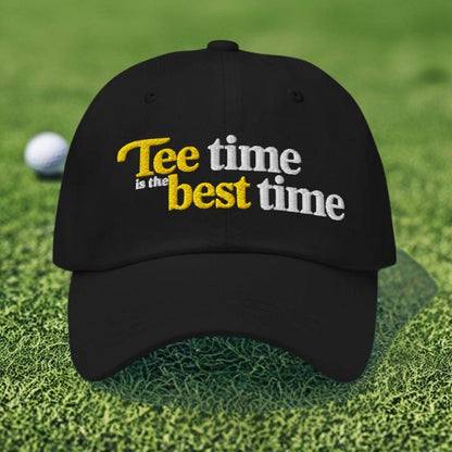 Tee Time is the Best Time Embroidered Golf Cap - Funny Golf Tee by Swing Epic
