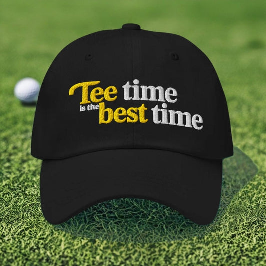 Tee Time is the Best Time Embroidered Golf Cap - Funny Golf Tee by Swing Epic