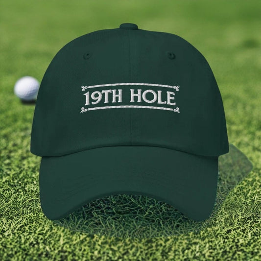The 19th Hole Embroidered Golf Cap - Funny Golf Tee by Swing Epic