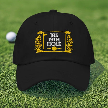 The 19th Hole Fun Embroidered Golf Cap - Funny Golf Tee by Swing Epic
