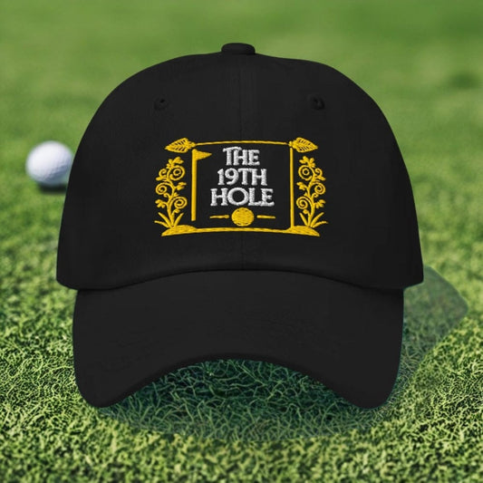 The 19th Hole Fun Embroidered Golf Cap - Funny Golf Tee by Swing Epic