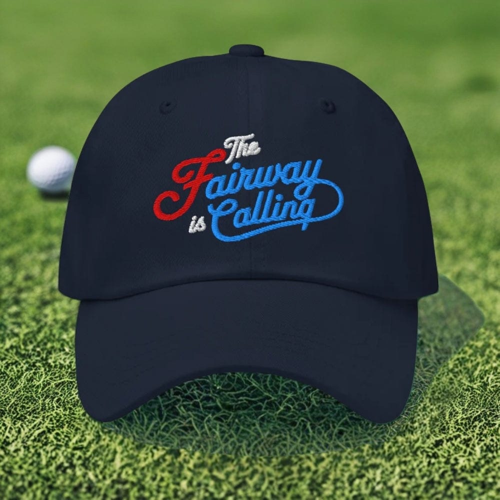The Fairway is Calling Fun Quirky Embroidered Golf Cap - Funny Golf Tee by Swing Epic