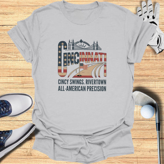 Cincinnati Golf T-Shirt - Funny Golf Tee by Swing Epic