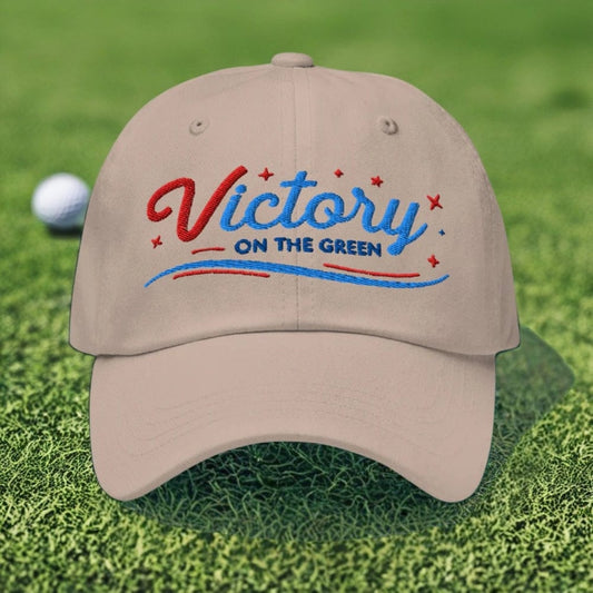Victory On The Green Embroidered Golf Cap - Funny Golf Tee by Swing Epic