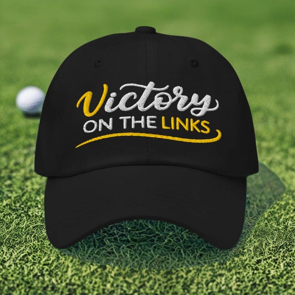 Victory on the Links Fun and Unique Embroidered Golf Cap - Funny Golf Tee by Swing Epic