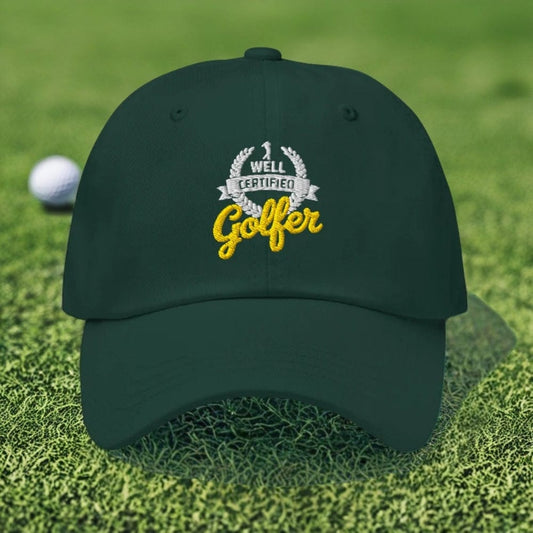 Well Certified Golfer Embroidered Golf Cap - Funny Golf Tee by Swing Epic