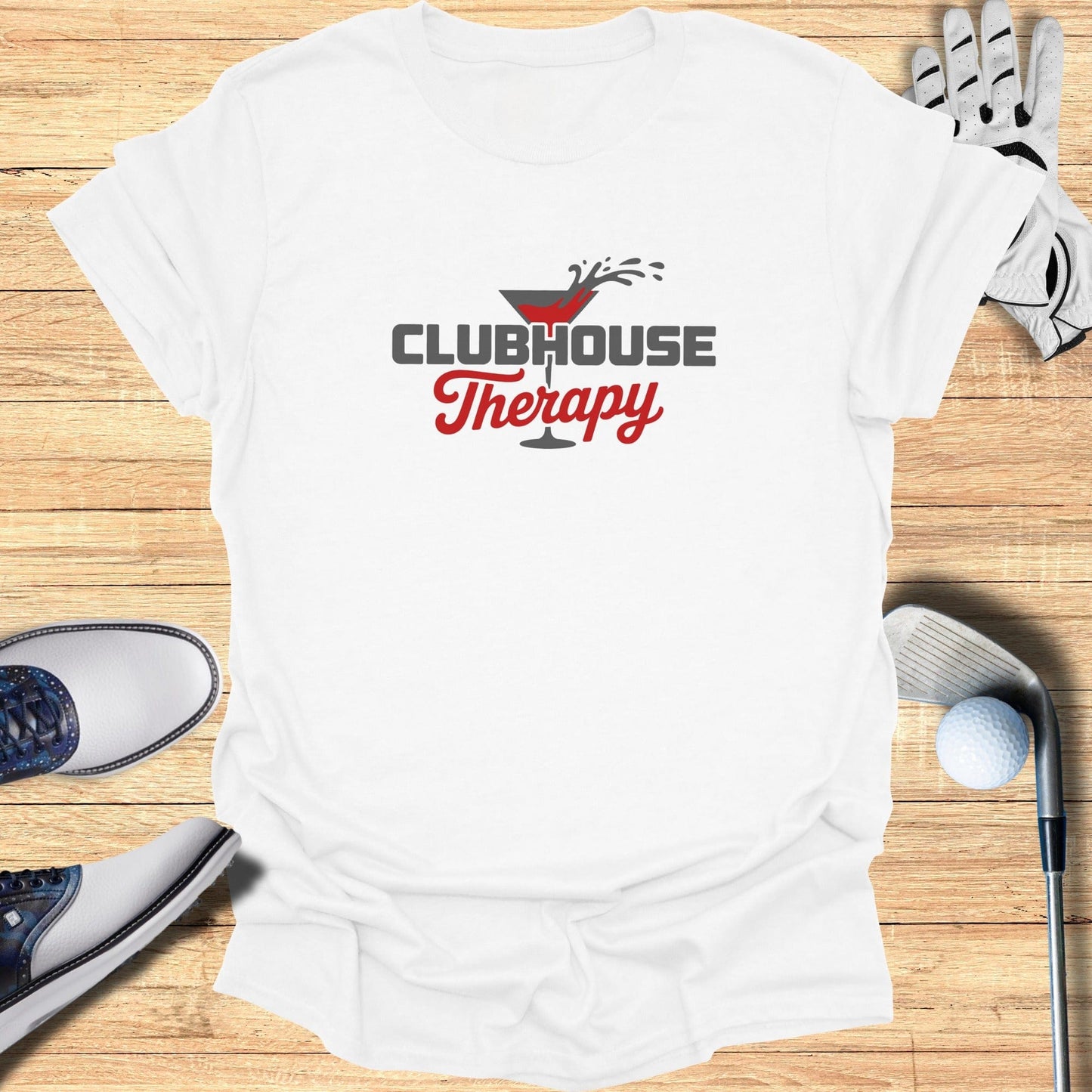 Clubhouse Therapy T-Shirt - Funny Golf Tee by Swing Epic